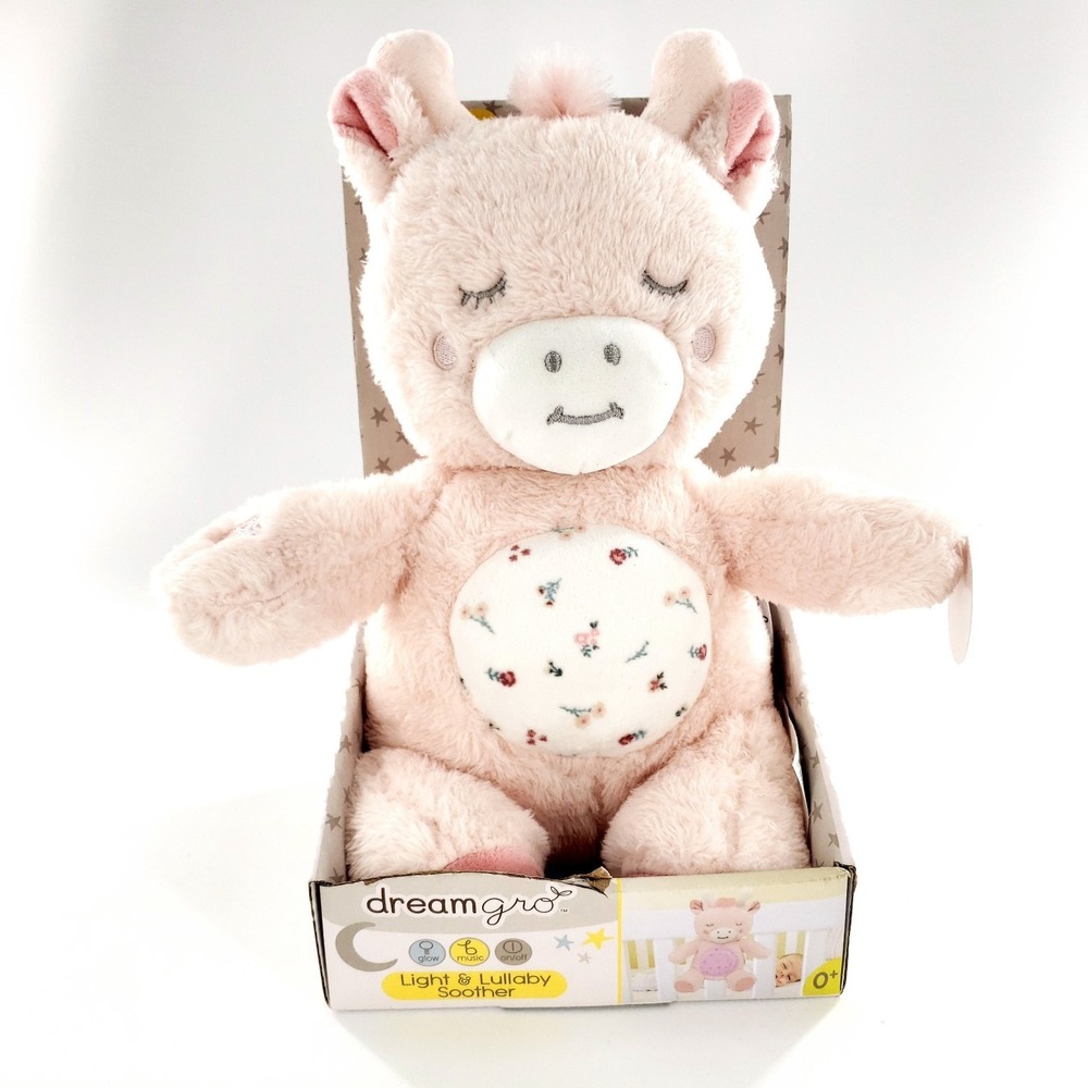 DreamGro Giraffe Baby Color Changing Light & Lullaby Soother Plush Brand New